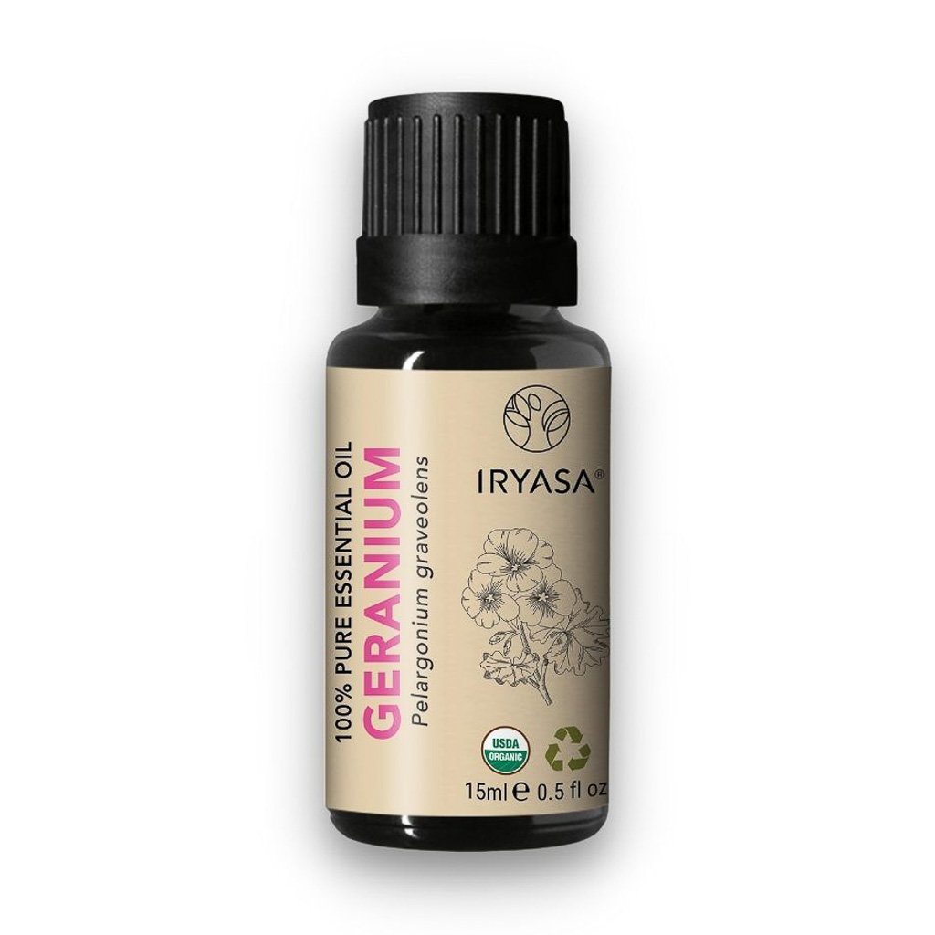 Therapeutic, USDA Organic Certified Geranium Essential Oil from Iryasa