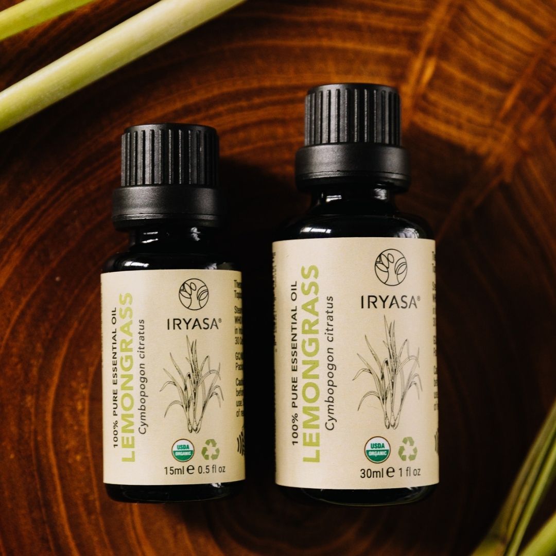 Iryasa Organic Lemongrass Essential Oil for Aromatherapy