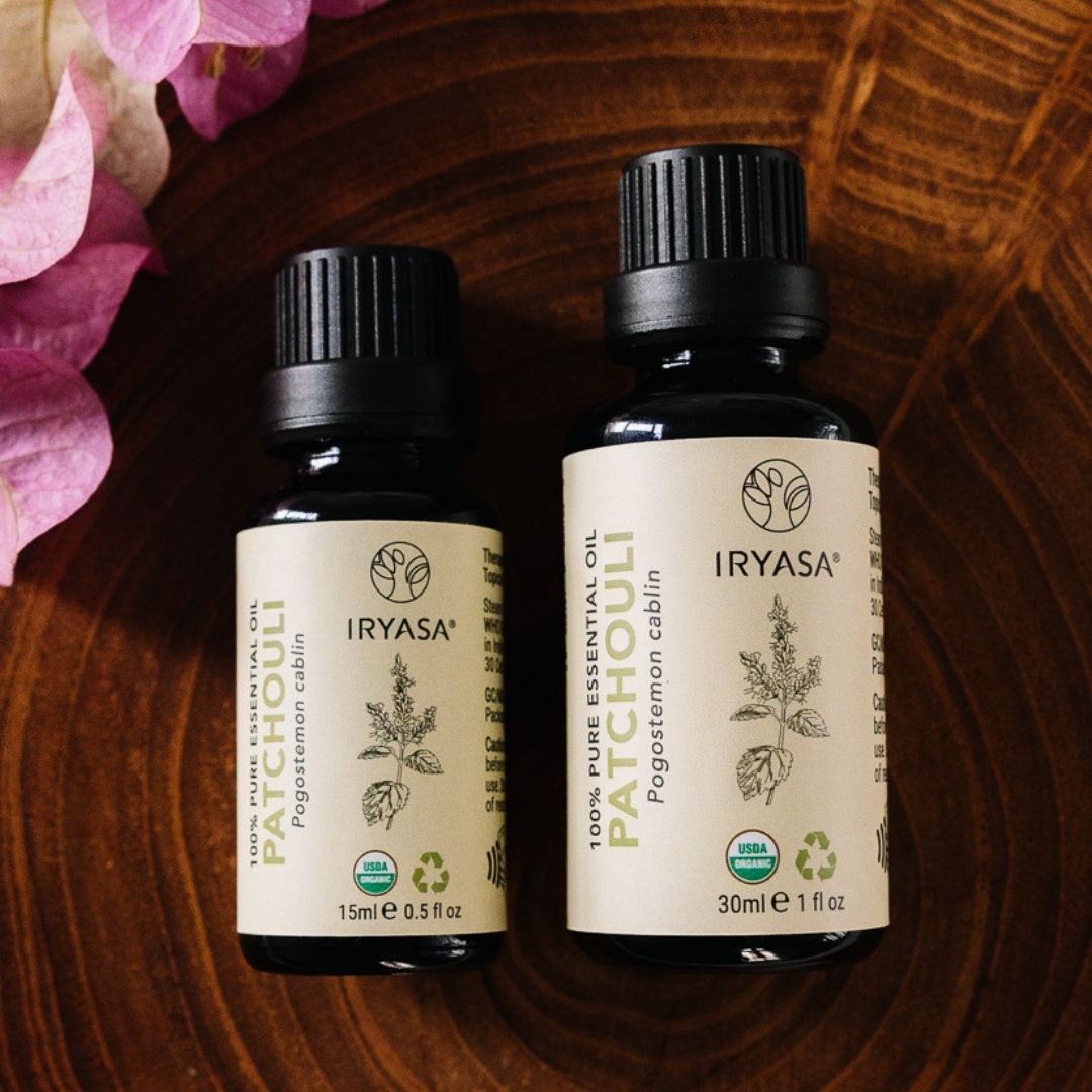 Iryasa Organic Patchouli Essential Oil for Aromatherapy