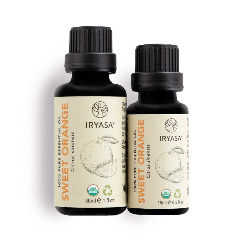 Sweet Orange Essential Oil to relieve stress & anxiety and to clarify congested, oily skin
