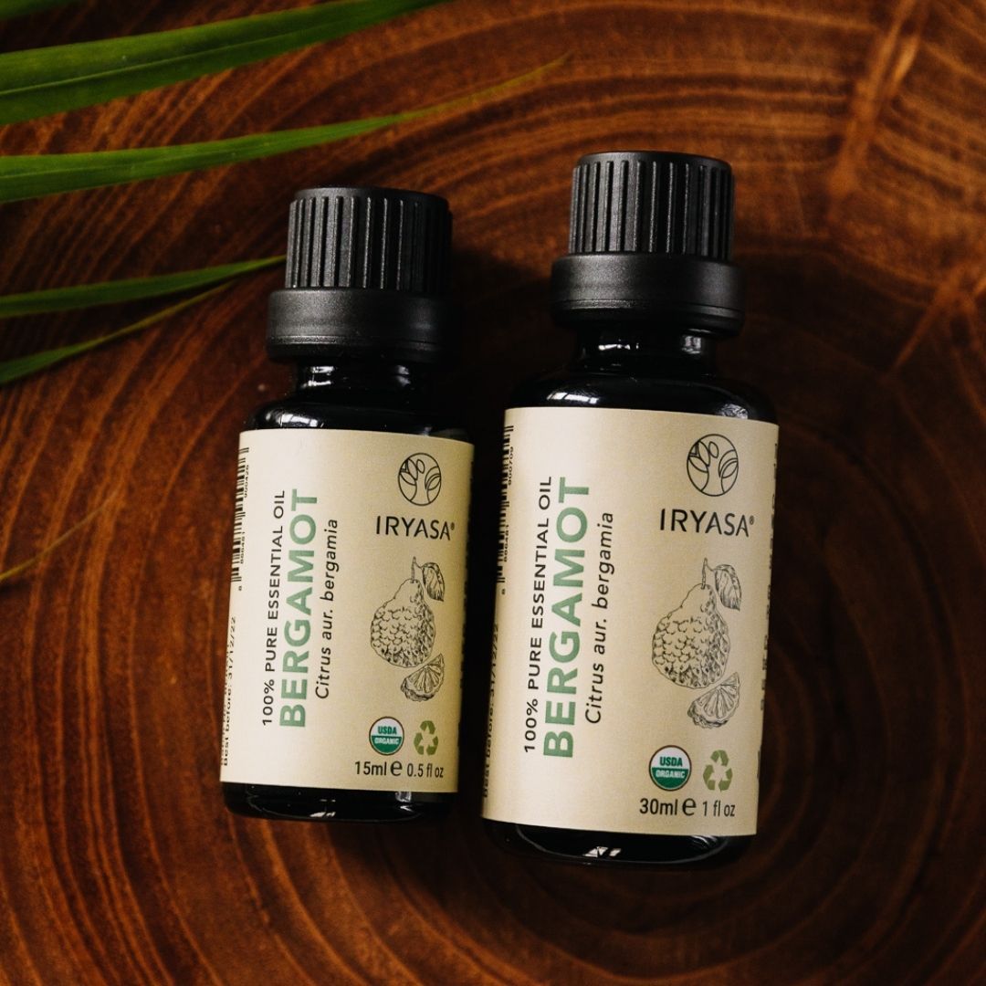 Iryasa Organic Bergamot Essential Oil for Aromatherapy