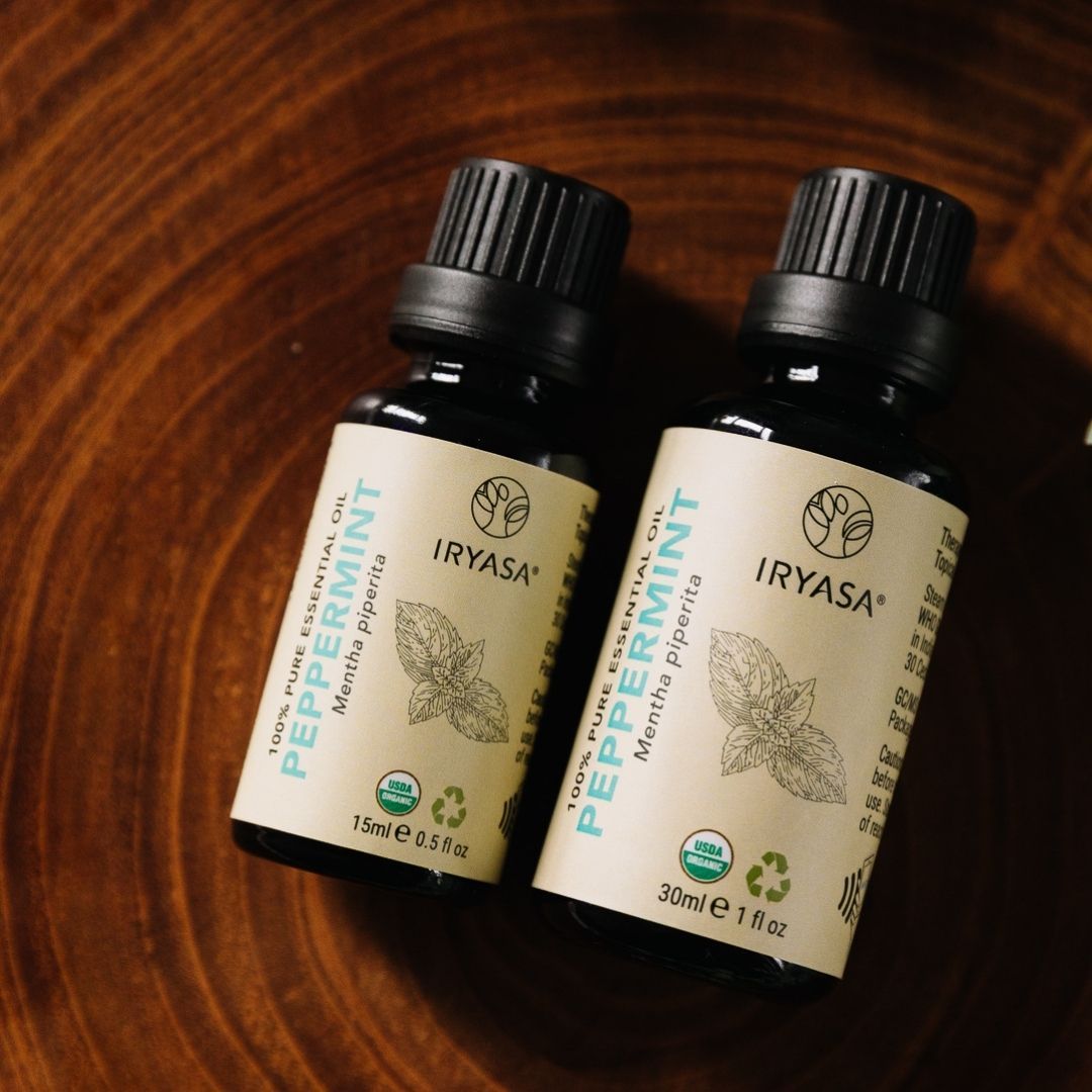 Iryasa Organic Peppermint Essential Oil for Aromatherapy