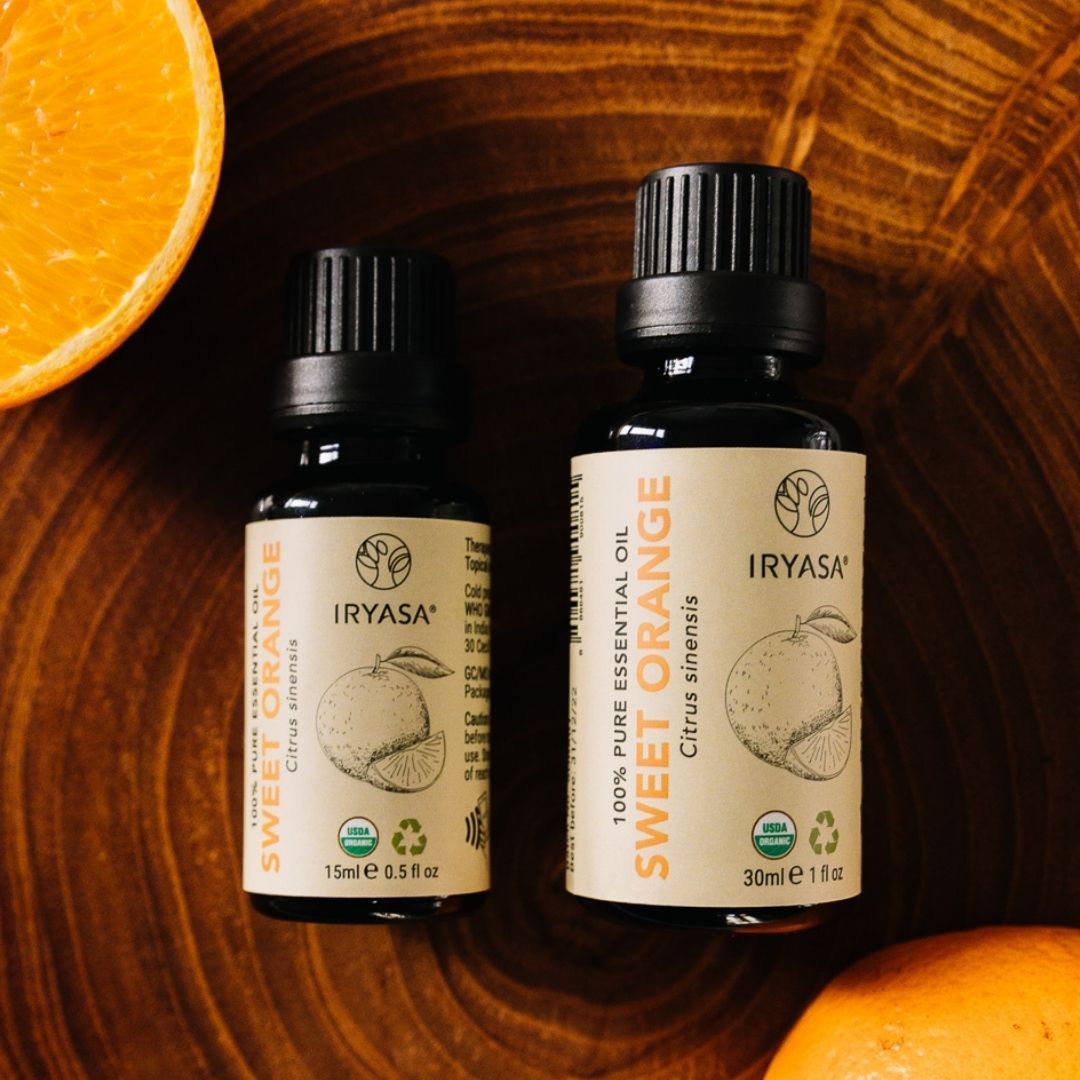 Iryasa Organic Sweet Orange Essential Oil for Aromatherapy
