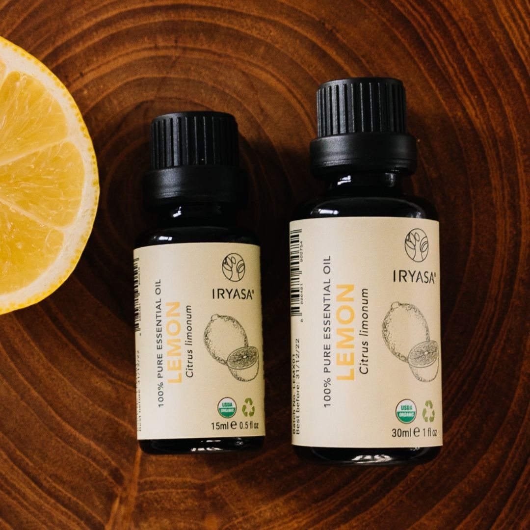 Iryasa Organic Lemon Essential Oil for Aromatherapy